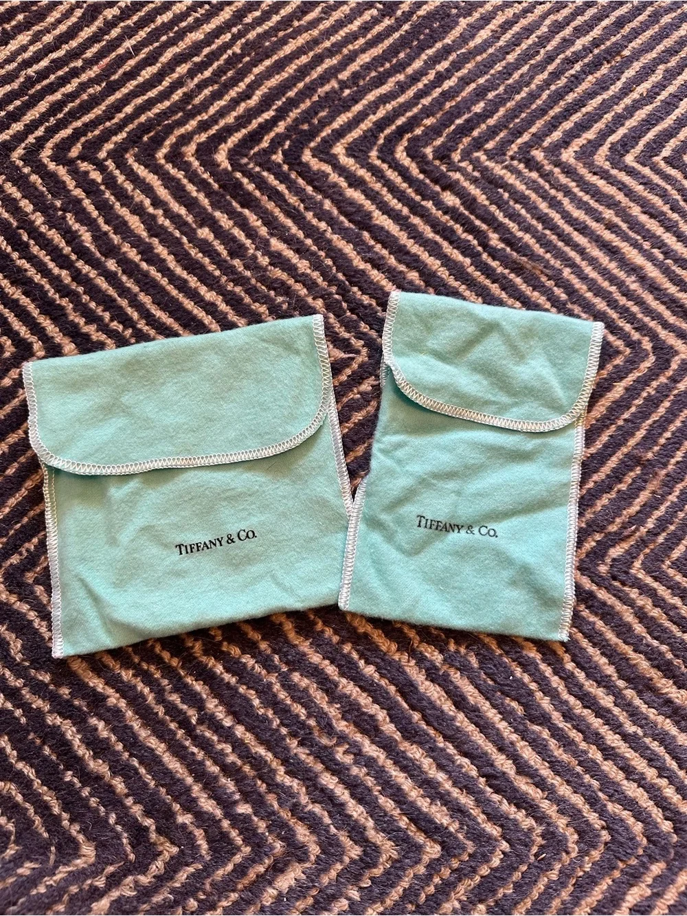 Tiffany & Co. Small Jewelry Pouches in Signature Turquoise